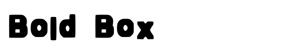 Bold Box font preview